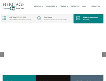 Tablet Screenshot of heritage-eyecare.com